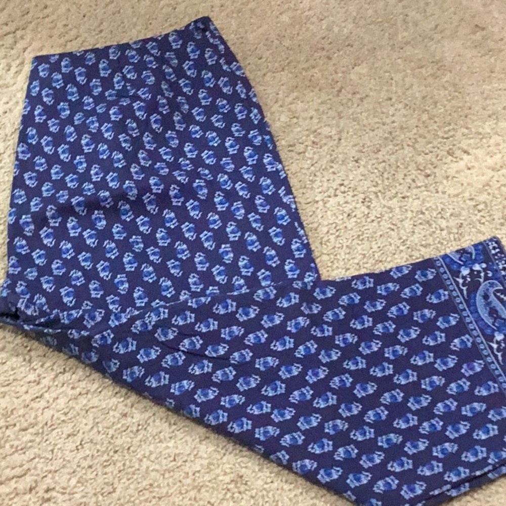 Blue Patterned Pants
